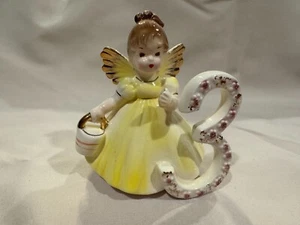 Josef Originals Geburtstag Mädchen Engel Jahrgang 3 Vintage Figur im Originalkarton - Bild 1 von 6