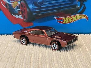 Hot Wheels Redlines 1969 Custom Dodge Charger Brown - Picture 1 of 9