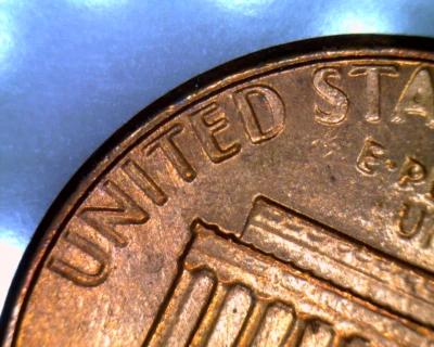 1985 Lincoln Memorial Cent Double Die Reverse DDR Error STRUCK THROUGH GREASE - Image 1 of 4