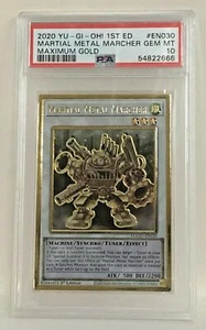 Yugioh! Martial Metal Marcher MAGO-EN030 Gold Rare 1st Edition PSA 10 Gem Mint - Bild 1 von 3