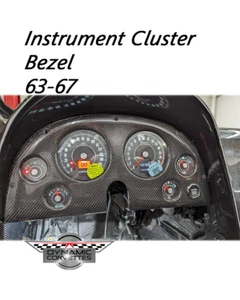 C2 Corvette Fiberglass Instrument Cluster Bezel- For Dakota Digital VHX-63C-VET - Picture 1 of 12