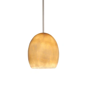 WAC Lighting MP-946LED-AL/BN Alabaster / Brushed Nickel LED 5" Ceiling Light - Picture 1 of 9