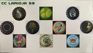 CHAPAS TAPÓN CORONA DISTINTAS MARCAS ABIERTAS 10 UNDS. - Imagen 1 de 1