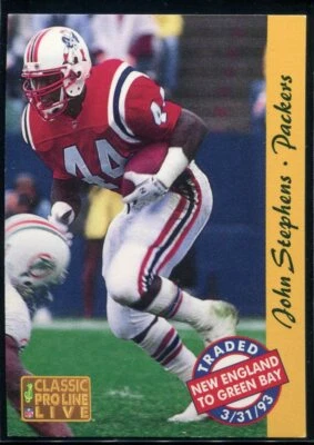 1993 Classic Proline Live John Stephens #93 Green Bay Packers - Image 1 of 2