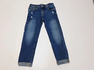 7 For All Mankind Jeans 10 Josefina Skinny Boyfriend Ankle Cuff Girl f - Picture 1 of 6