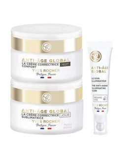 Crema facial para ojos Yves Rocher completa antiedad global cuidado nocturno oferta especial - Imagen 1 de 1