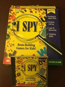I Spy - Brain-Building Games for Kids (PC/MAC CD-ROM, Ages 5-9, 1997) Scholastic - Picture 1 of 8