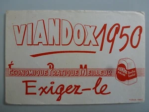VIANDOX 1950 BOUILLON / BUVARD PUBLICITAIRE ANCIEN - Photo 1/2
