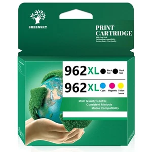 962XL Ink Cartridges Replacement for HP 962 XL OfficeJet Pro 9015 9025 9010 9020 - Picture 1 of 10