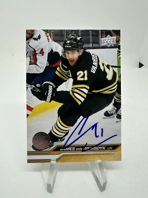 JAMES VAN RIEMSDYK Signed Autograph 2023-24 Upper Deck Card #511 Bruins Flyers - Image 1 of 2