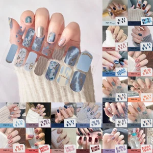 20 Color Nail Art Stickers Self-Adhesive DIY 3D Nail Wraps Full Cover Sticker ๐ - Picture 1 of 32