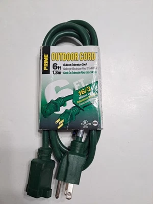 Prime EC880606 Green Outdoor Extension Cord 6ft Medium Duty - Image 1 of 4