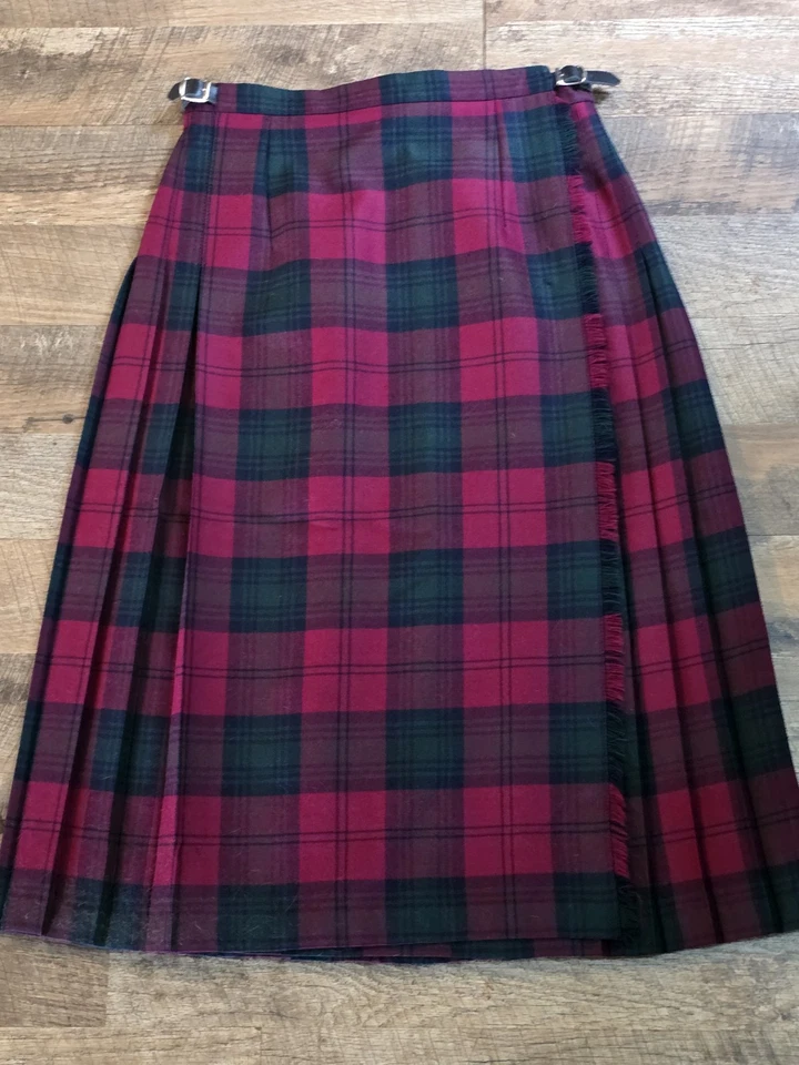 Falda De Colección Blarney Woolen Mills Para Mujer 14 Royal Stewart Rojo Tartán Escocés Kilt Foto 1 de 4