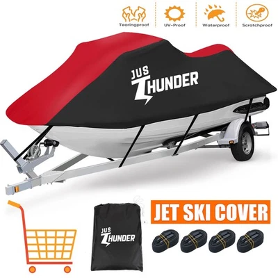 Protetor UV impermeável JUSTHUNDER Jet Ski Cover resistente para Seadoo 135"-145" - Imagem 1 de 4