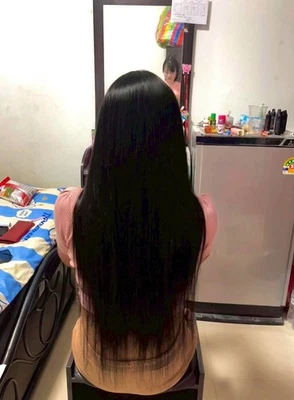 "Cola de caballo cabello humano 1498, cortada de donante, cabello virgen real 20"" 115" Foto 1 de 4