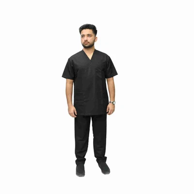 Men’s V-Neck Medical Scrub Suit – 2-Piece, Twill Polyester 170gsm - Image 1 of 4