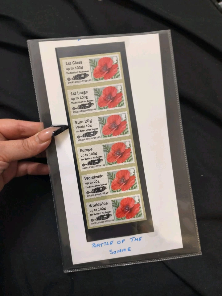 GB 2016 Post & Go Labels - FT21 optd Battle of the Somme (B-044 (7)) Royal Mail - Image 1 of 1