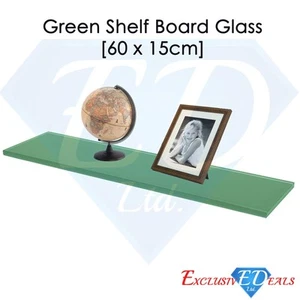Tablero de estantería de pared de vidrio de colores 60 cm / 80 cm de longitud para el hogar almacenamiento decoración estantería - Imagen 1 de 9