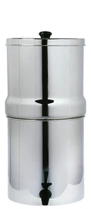 AquaHouse Compact Gravity Water Filter System 6LFluoride Filter, Stainless Steel - Picture 1 of 6