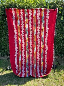 Spannbettdecke und Kissenhülle für Twin Etagenbett Hawaii Aloha Grafik rot - Bild 1 von 10