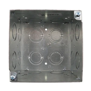 THOMAS & BETTS 521911234 CAJA DE ACERO DE 4 CUADRADOS, KO'S DE 1/2 Y 3/4", 3,5" DE PROFUNDIDAD (PAQUETE DE 24 - Imagen 1 de 4