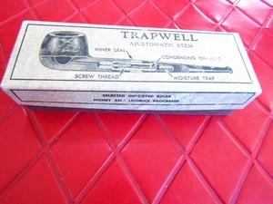 EMPTY Vintage TRAPWELL Ajustomatic Stem SMOKING PIPE BOX - 1950's - Imagen 1 de 5
