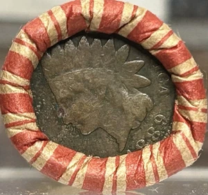 Unsearched  Wheat Penny Roll 50 Vintage Cents-1889 Indian Head 1913 S Wheat Cent - Picture 1 of 2