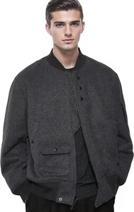 Men's Bomber Fleece Jackets Causal Fashion Flight Fall Winter Full Zip Casual Wa - Picture 1 of 8