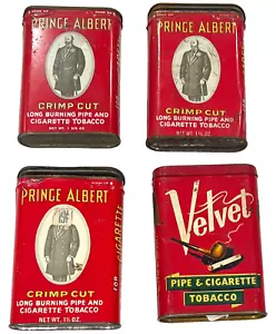 Vintage Lot Dose Prinz Albert in der Dose & Samtpfeife & Zigarettentabak 4er Set - Bild 1 von 6
