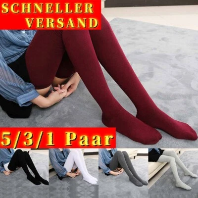 5/3/1 Paar Overknee Socken Damen Kniestrümpfe Extra lange Baumwollsocken 80cm - Bild 1 von 4