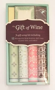 NEU IM KARTON GESCHENK VON WINE EIN GESCHENKWICKELSET mit 12 DEKORATIVEN WEINÄRMELN Etiketten Krawatten & Etiketten - Bild 1 von 4