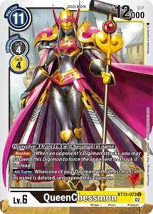 Digimon Card Game QueenChessmon (BT13-073) NM - Picture 1 of 1