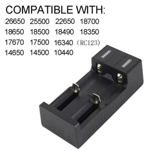 2 Slot USB Charger For Rechargeable Li-ion Universal Charger 18650 26650 14500 - Zdjęcie 1 z 6