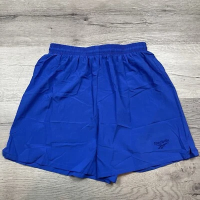 Vintage 90s Reebok Mens Sz M Shorts Baggies Blue Made In USA - Image 1 of 4