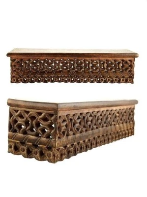 Wood Hand Carved wall Shelves Wall bracket Wood/New Design wood carving shelf - Image 1 of 4