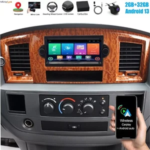 For 2006-2008 Dodge RAM 1500 2500 3500 Car Stereo Radio Android 13 CarPlay GPS - Picture 1 of 22