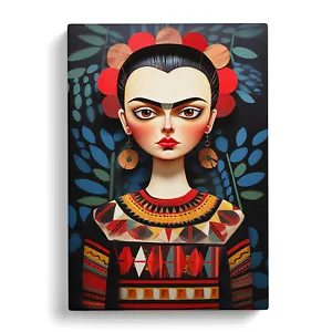Frida Kahlo Constructivism Canvas Wall Art Print Framed Picture Dining Room - Picture 1 of 4