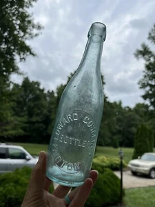 RARE Blob Top Soda Beer Bottle Edward Gosman Bottler Fairton, NJ Aqua Embossed - Picture 1 of 12