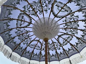 LAVENDER BALI UMBRELLA, Handpainted Umbrella, Wedding Umbrella, New Umbrella - Picture 1 of 11