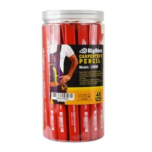 Big Horn 19858 Zimmermannsbleistift (rot) Packung mit 48 Stück mit Glas - Bild 1 von 1