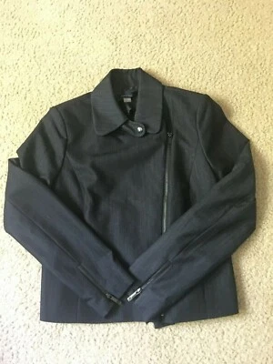 Tommy Hilfiger Mujer Talla 4 Manga Carbón Cremallera Traje Chaqueta Foto 1 de 4