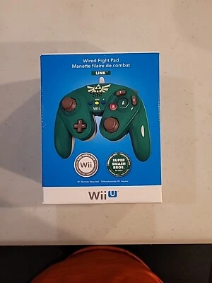 NINTENDO WII WII U ZELDA LINK GREEN PDP WIRED FIGHT PAD SUPER NIB - Image 1 of 4