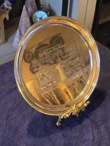  Vintage Kansas City Chiefs Super Bowl IV Comm Plate Sterling Silver 17/500  - Picture 1 of 6