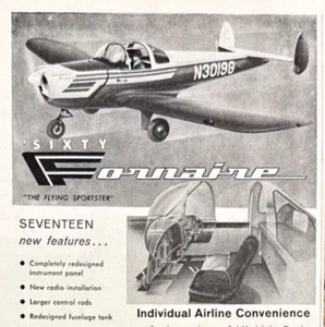 Forney Aircraft "The Flying Sportster" Fort Collins CO Vtg Print Ad 1960 - Picture 1 of 7