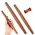 2 Wooden Rolling Pins For Baking Pizza With Chopstick Rest