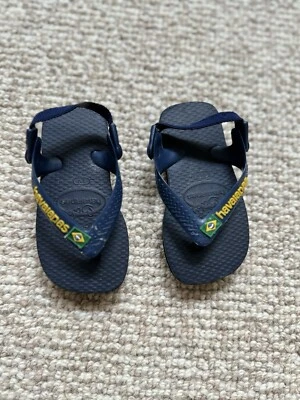 Sandalias Havaianas bebé niño azul marino con correa niño pequeño talla 5 Foto 1 de 3