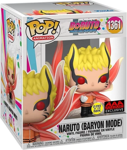 Funko Super Pop Boruto Naruto (Baryon Mode) GITD 6" Figure AAA Anime Exclusive Cover