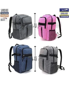 40x20x25 Ryanair EasyJet Backpack Under seat Travel Hand Luggage Cabin Bag Case - Picture 1 of 25
