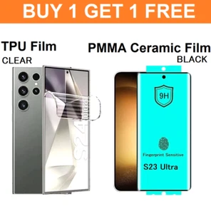 2X Screen Protector  Ceramic Film For Samsung Galaxy S24 S23 S22 S21 S20+ Ultra - Picture 1 of 12