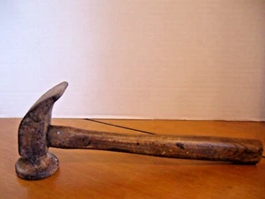 VINTAGE COBBLER'S HAMMER w/OAK HANDLE - Picture 1 of 11